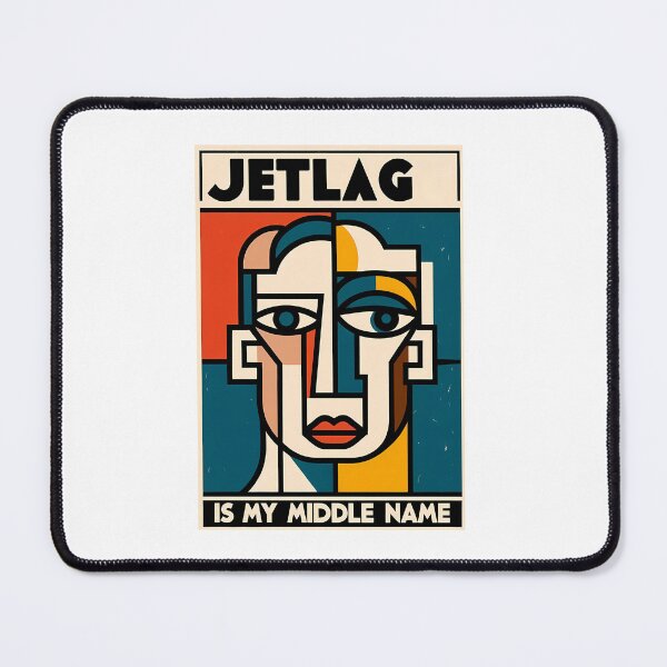 Item preview, Jetlag is My Middle Name – Funny Travel-Inspired Minimalist Art designed and sold by OzzFrequency.