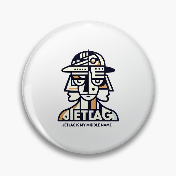 Item preview, Jetlag is My Middle Name – Funny Travel-Inspired Minimalist Art designed and sold by OzzFrequency.