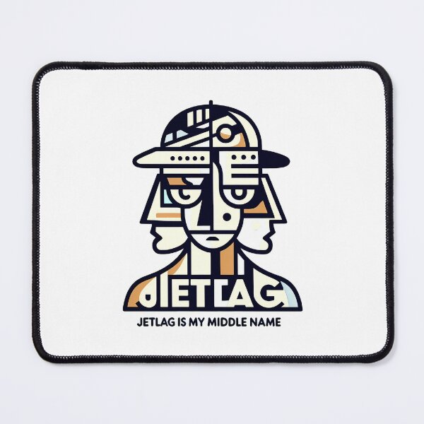 Item preview, Jetlag is My Middle Name – Funny Travel-Inspired Minimalist Art designed and sold by OzzFrequency.