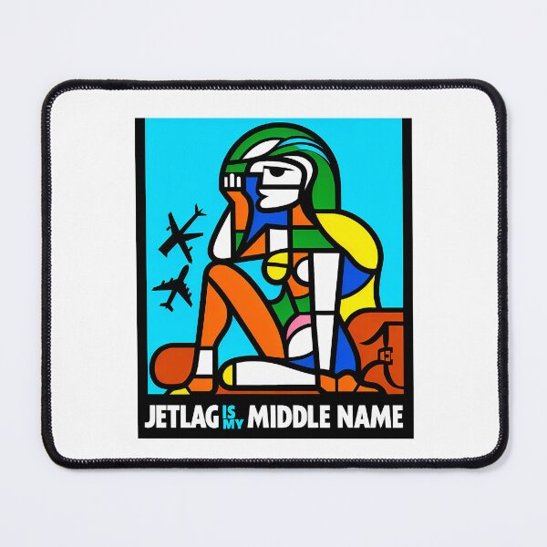 Item preview, Jet lag is My Middle Name – Funny Travel-Inspired Minimalist Art designed and sold by OzzFrequency.