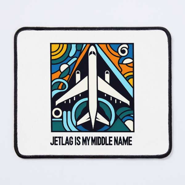 Item preview, Jet lag is My Middle Name – Funny Travel-Inspired Minimalist Art designed and sold by OzzFrequency.