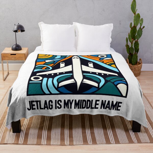 Item preview, Jet lag is My Middle Name – Funny Travel-Inspired Minimalist Art designed and sold by OzzFrequency.