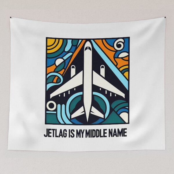 Item preview, Jet lag is My Middle Name – Funny Travel-Inspired Minimalist Art designed and sold by OzzFrequency.