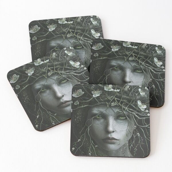 Item preview, Ethereal person entwined with nature in fantasy art designed and sold by Artessie.