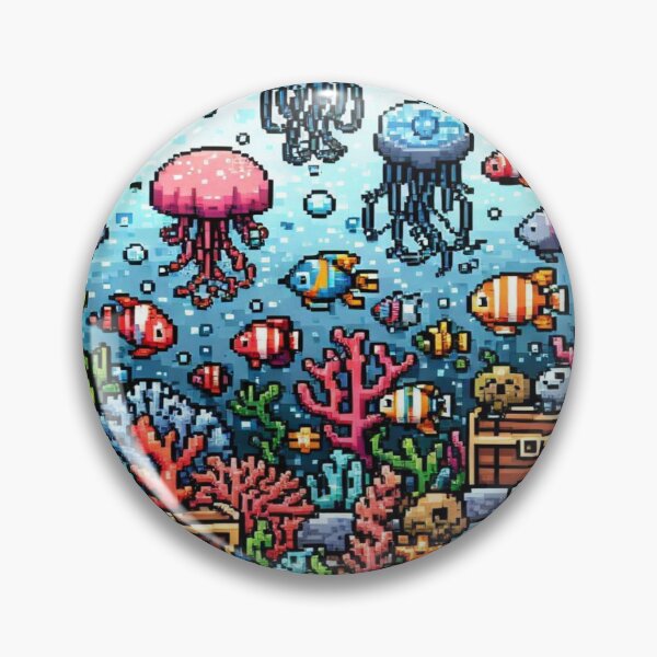 Item preview, Pixelated Ocean Wonders designed and sold by Imaginarium of Chaos falcon88 .