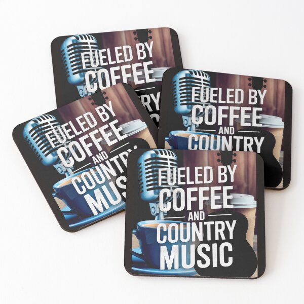 Item preview, Fueled By Coffee And Country Music Design, Coffee and Country Music theme designed and sold by Shabby Script Archive | Digital Designer .