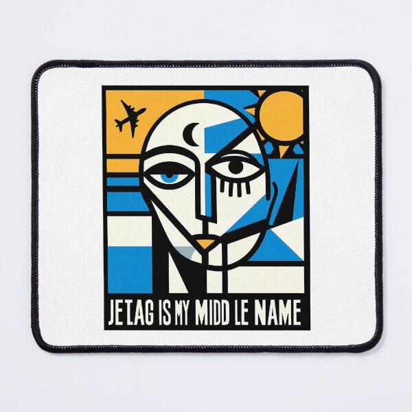 Item preview, Jet lag is My Middle Name – Funny Travel-Inspired Minimalist Art designed and sold by OzzFrequency.