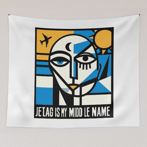 Item preview, Jet lag is My Middle Name – Funny Travel-Inspired Minimalist Art designed and sold by OzzFrequency.