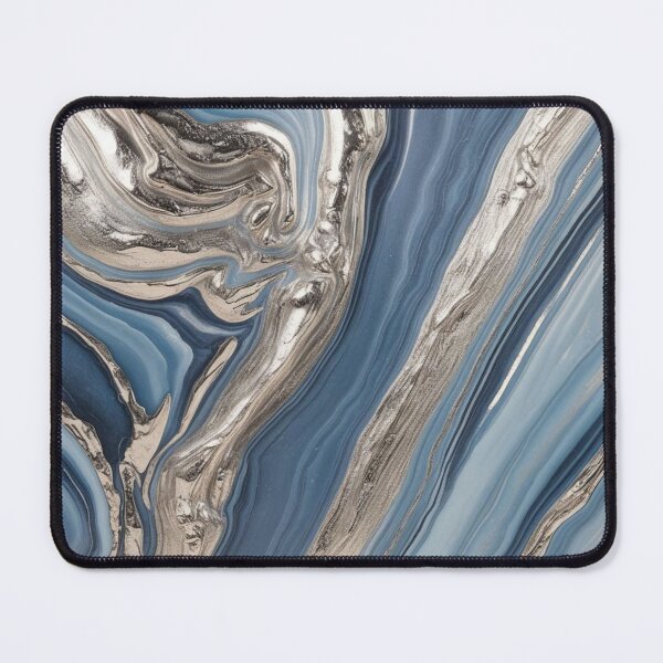 Item preview, Beautiful Blue Silver Marble Design designed and sold by Art-by-Rita.