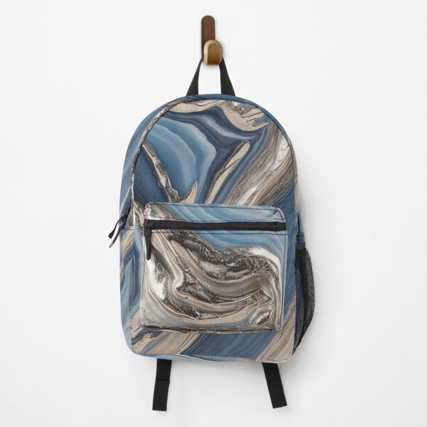 Item preview, Beautiful Blue Silver Marble Design designed and sold by Art-by-Rita.