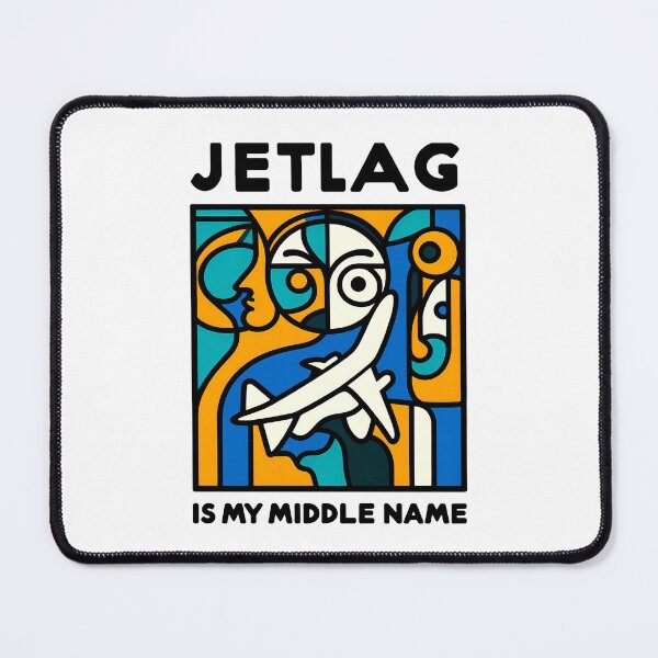 Item preview, Jet lag is My Middle Name – Funny Travel-Inspired Minimalist Art designed and sold by OzzFrequency.