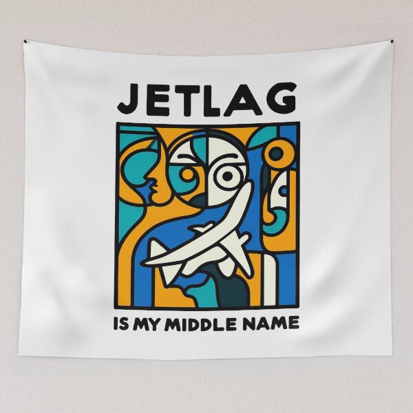Item preview, Jet lag is My Middle Name – Funny Travel-Inspired Minimalist Art designed and sold by OzzFrequency.