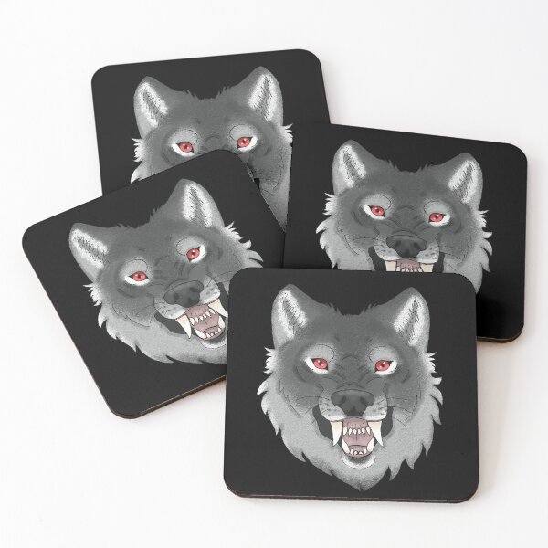 Item preview, Snarling angry wolf designed and sold by Wolfkin Art .