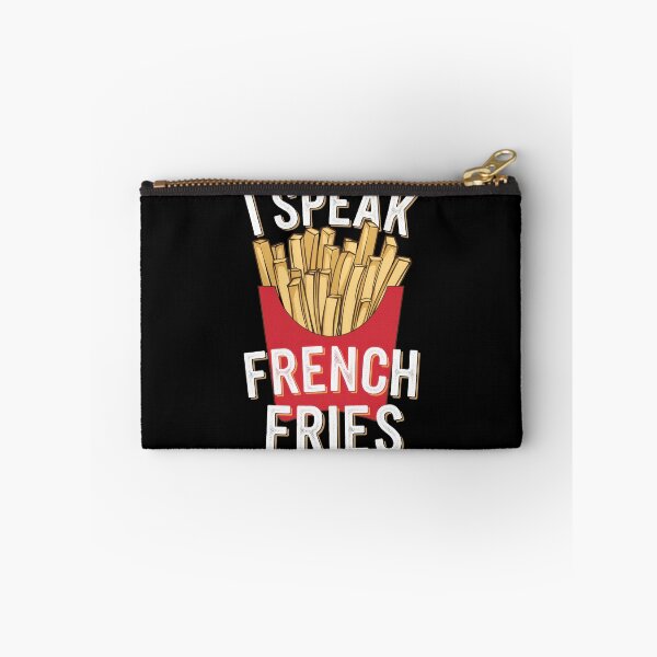 Aperçu de l'œuvre Je parle frites Humour gourmand amusant créée et vendue par Hananiah Merch.