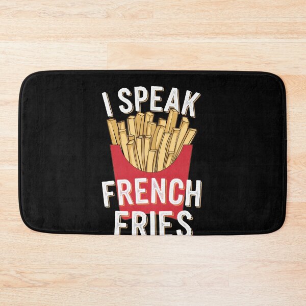 Aperçu de l'œuvre Je parle frites Humour gourmand amusant créée et vendue par Hananiah Merch.