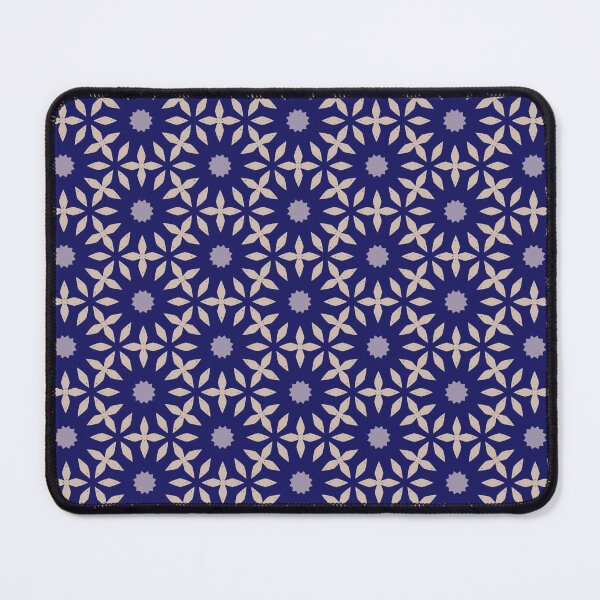 Item preview, Fleurs beiges sur fond bleu soutenu designed and sold by HumeurMandarine.