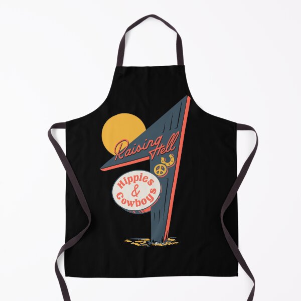 Item preview, Hippies and Cowboys | Bar / Hotel Sign | Raising Hell with the Hippies and the Cowboys | Black designed and sold by Any Color Designs.