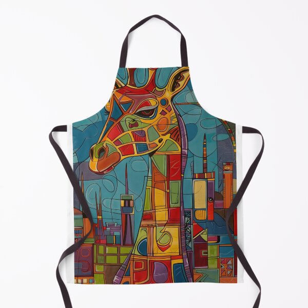 Item preview, Colorful Geometric Abstract Giraffe in Urban Background designed and sold by Artessie.