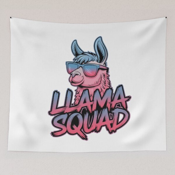 Item preview, Llama Squad Art Cool Llama with Sunglasses Funny Graphic designed and sold by Hananiah Merch.
