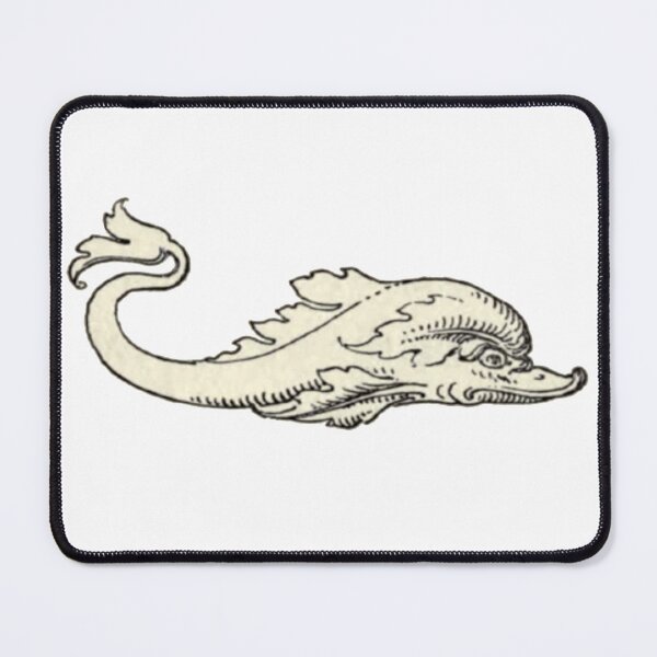 Item preview, Medieval Dolphin Drawing designed and sold by HawthorneFlame.