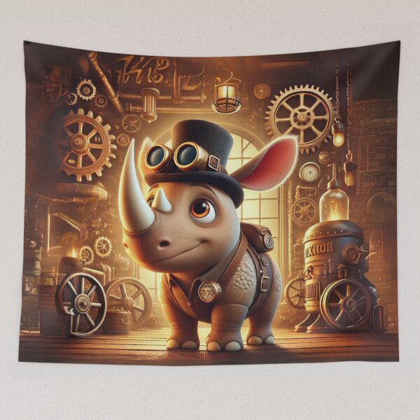 Item preview, Steampunk Indian Rhinoceros designed and sold by Sillytoe.
