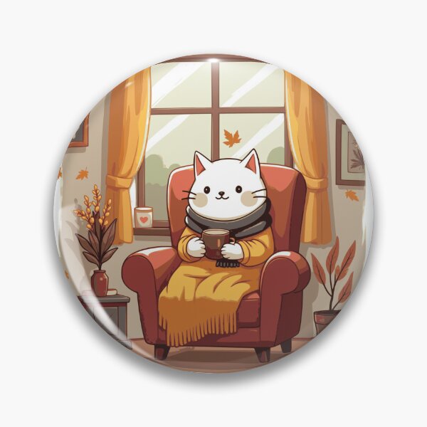 Item preview, autumn vibes cat designed and sold by KaiLabsArt.