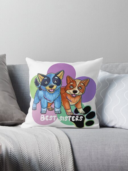 Aperçu de l'œuvre Best sisters blue heeler créée et vendue par Les ateliers Miloja.