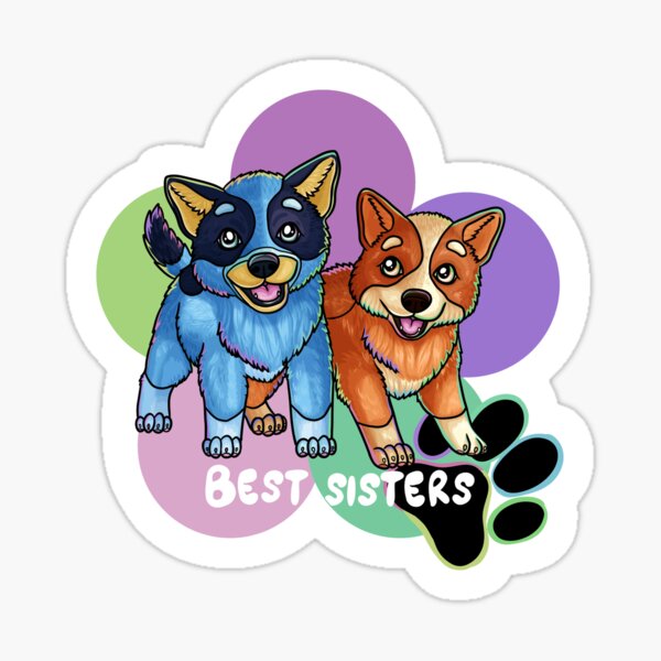 Item preview, Best sisters blue heeler designed and sold by Les ateliers Miloja.