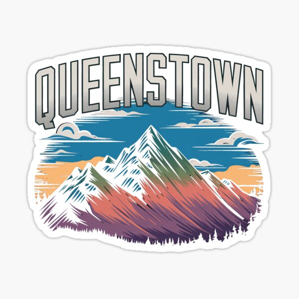 Item preview, Queenstown New Zealand Mountain designed and sold by PullixArt.