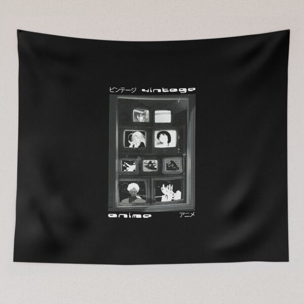 Item preview, CRT de anime vintage en blanco y negro designed and sold by R-A Designs.