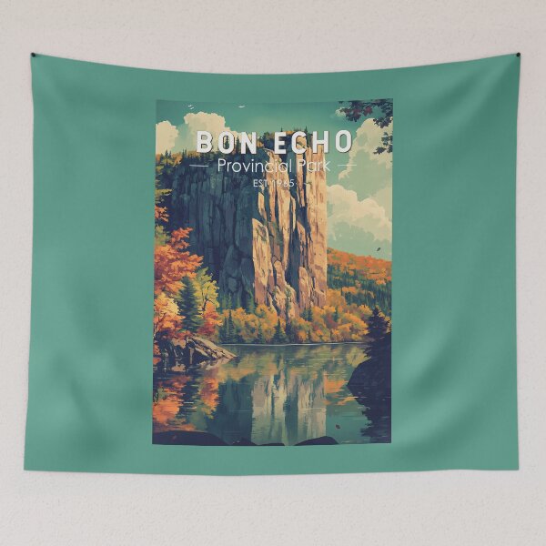 Item preview, Bon Echo Provincial Park Ontario Travel Art Vintage designed and sold by KrisSidDesigns.