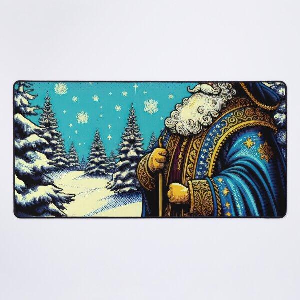 Item preview, Christmas Vintage Winter Santa Claus in the forest with snow,Christmas Santa Claus,christmas retro,Christmas Vintage designed and sold by Expressions-Sel.