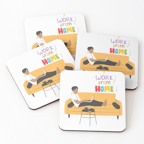 Item preview, Work from Home - Cozy and Modern Remote Work Illustration designed and sold by alkareem-ca.