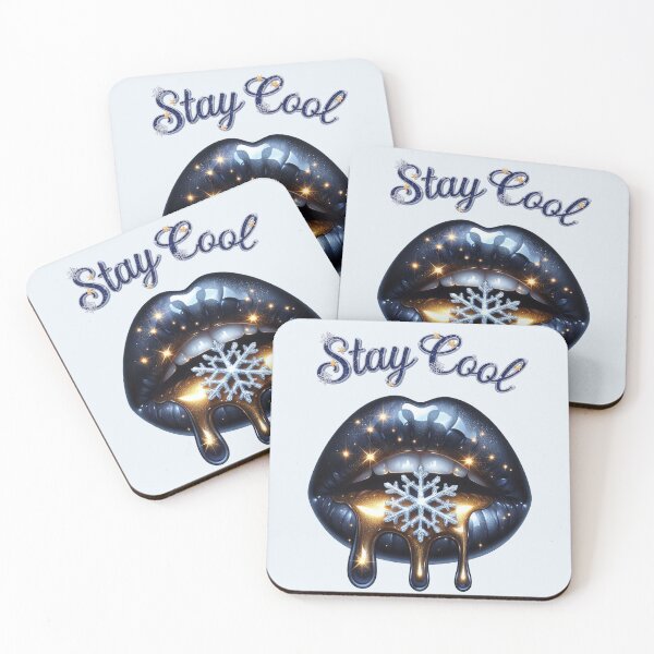 Item preview, Stay Cool - Glossy Lips with Icy Flair designed and sold by Margival.