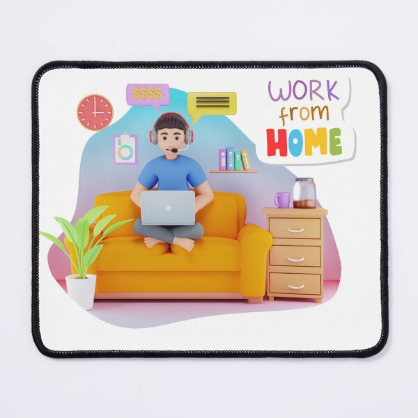 Item preview, Work from Home - Cozy and Modern Remote Work Illustration designed and sold by alkareem-ca.