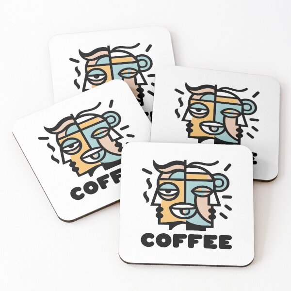 Item preview, Powered by Coffee – Funny Minimalist Cubic Art Design designed and sold by OzzFrequency.