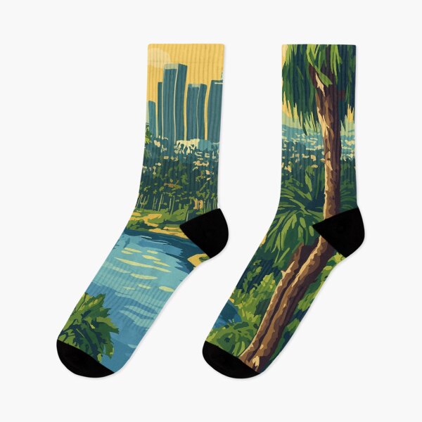 Item preview, Los Angeles California Travel Art Vintage designed and sold by KrisSidDesigns.