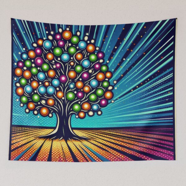 Item preview, Christmas Vintage The tree with colored lamps ,Christmas tree ,christmas retro,Christmas Vintage designed and sold by Expressions-Sel.