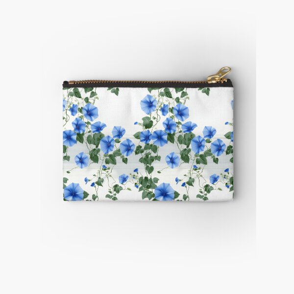 Item preview, Blue flower vines on white background  designed and sold by Floralhomes.