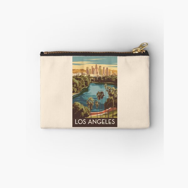 Item preview, Los Angeles Echo Park Lake Travel Art Vintage designed and sold by KrisSidDesigns.