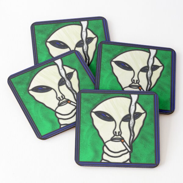 Item preview, Jose Chung's From Outer Space X-Files (Stained Glass Rendition) designed and sold by 24/7 Watcher.