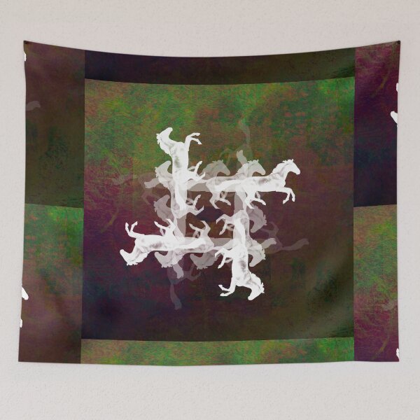Item preview, White Horse designed and sold by MAMA LXXVIII: Art by Marsailhe Milward.