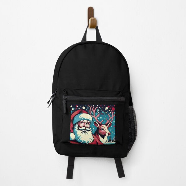Item preview, Christmas Vintage Santa Claus with a reindeer,Christmas Santa Claus ,christmas retro,Christmas Vintage designed and sold by Expressions-Sel.