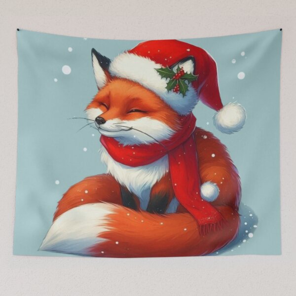 Item preview, Snowy Christmas Fox  designed and sold by FuzyFriendHaven.