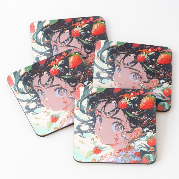 Item preview, Dreamy Strawberry Sparkle Anime Girl designed and sold by bubblegoth.