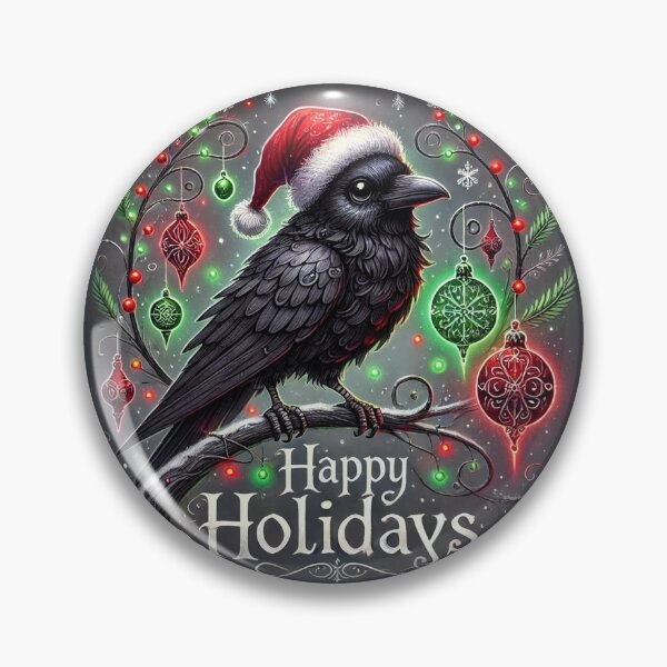 Item preview, Festive Gothic Raven designed and sold by Feathers & Futhark.