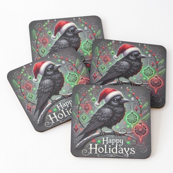 Item preview, Festive Gothic Raven designed and sold by Feathers & Futhark.