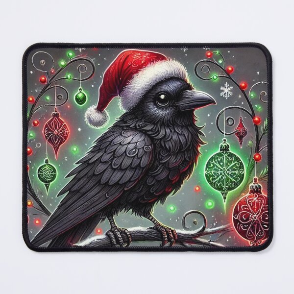 Item preview, Festive Gothic Raven designed and sold by Feathers & Futhark.
