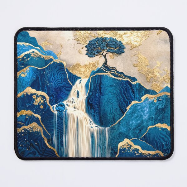 Item preview, Golden Cascade: A Symphony of Blue and Gold designed and sold by shirley80935.