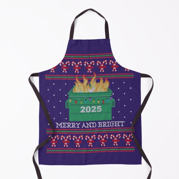 Item preview, Merry and Bright: 2025 Dumpster Fire Ugly Christmas Sweater-style designed and sold by shaggylocks.